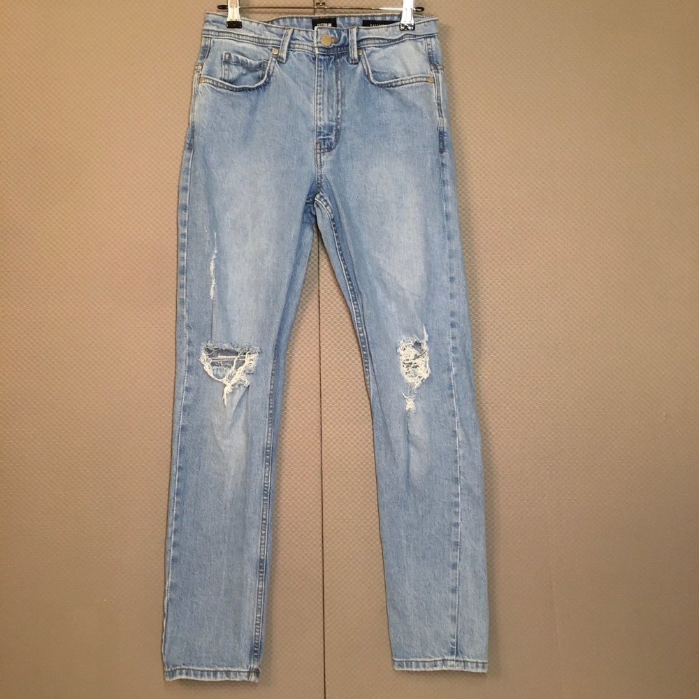 Cotton On Women’s Tapered Leg Jeans Size 28 Distressed